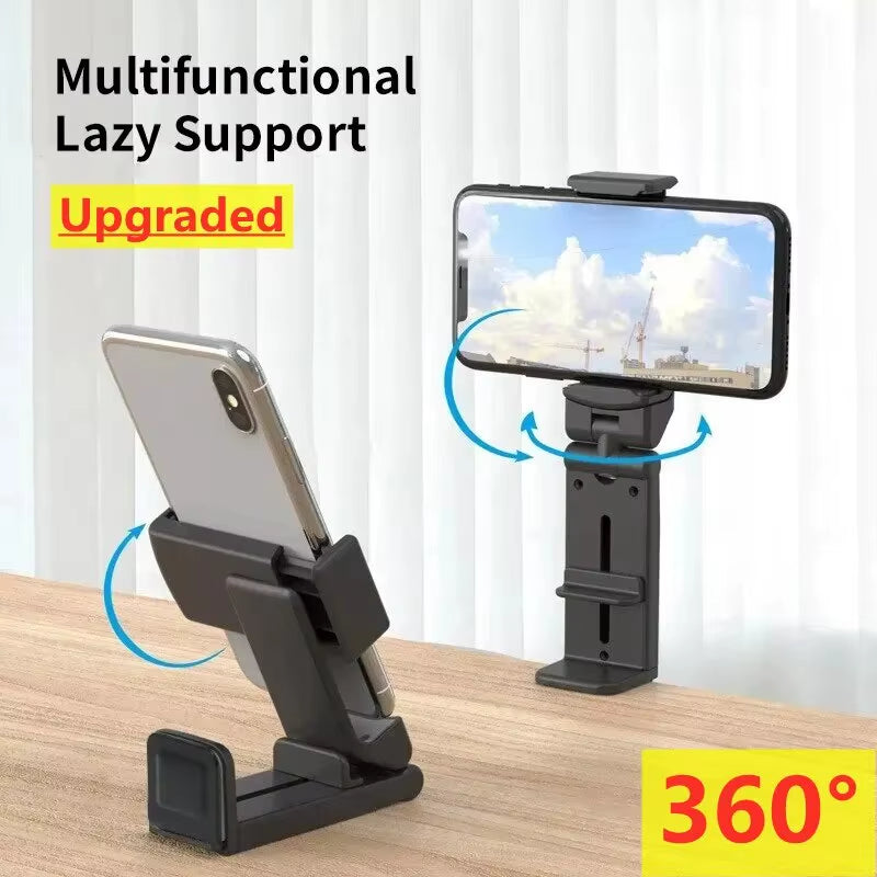 Portable Airplane Phone Holder – Foldable 360° Adjustable Travel Stand for Desk, Flight & Hands-Free Viewing