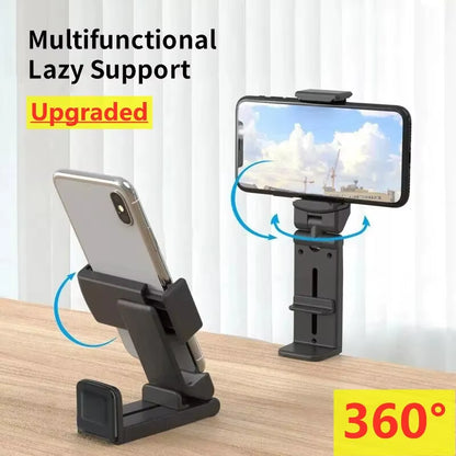 Portable Airplane Phone Holder – Foldable 360° Adjustable Travel Stand for Desk, Flight & Hands-Free Viewing