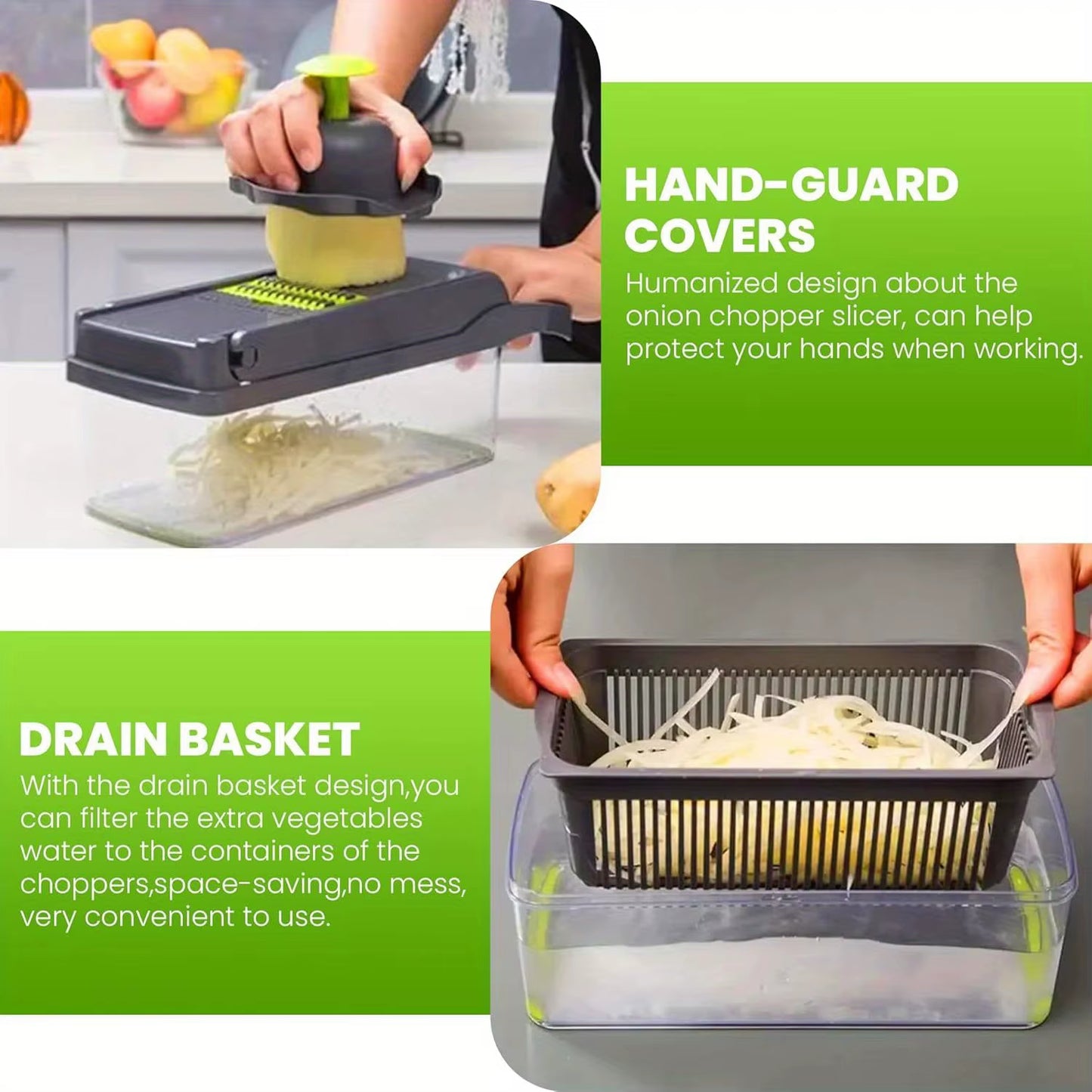 15-in-1 Vegetable Chopper & Slicer – Multi-Functional Fruit Cutter, Dicer & Garlic Chopper Kitchen Tool