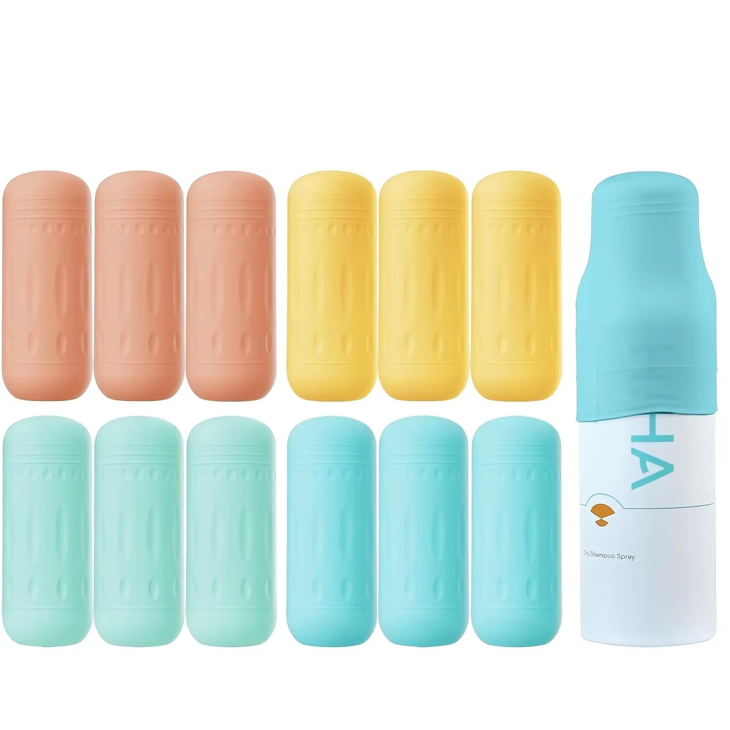 12PCS Silicone Travel Bottle Covers – Leak-Proof Toiletry Protectors for Shampoo, Conditioner & Travel Bottles