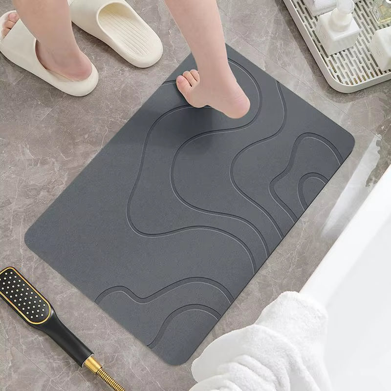 Quick-Dry Diatomite Bath Mat – Ultra Absorbent Non-Slip Bathroom Rug (40×60cm)
