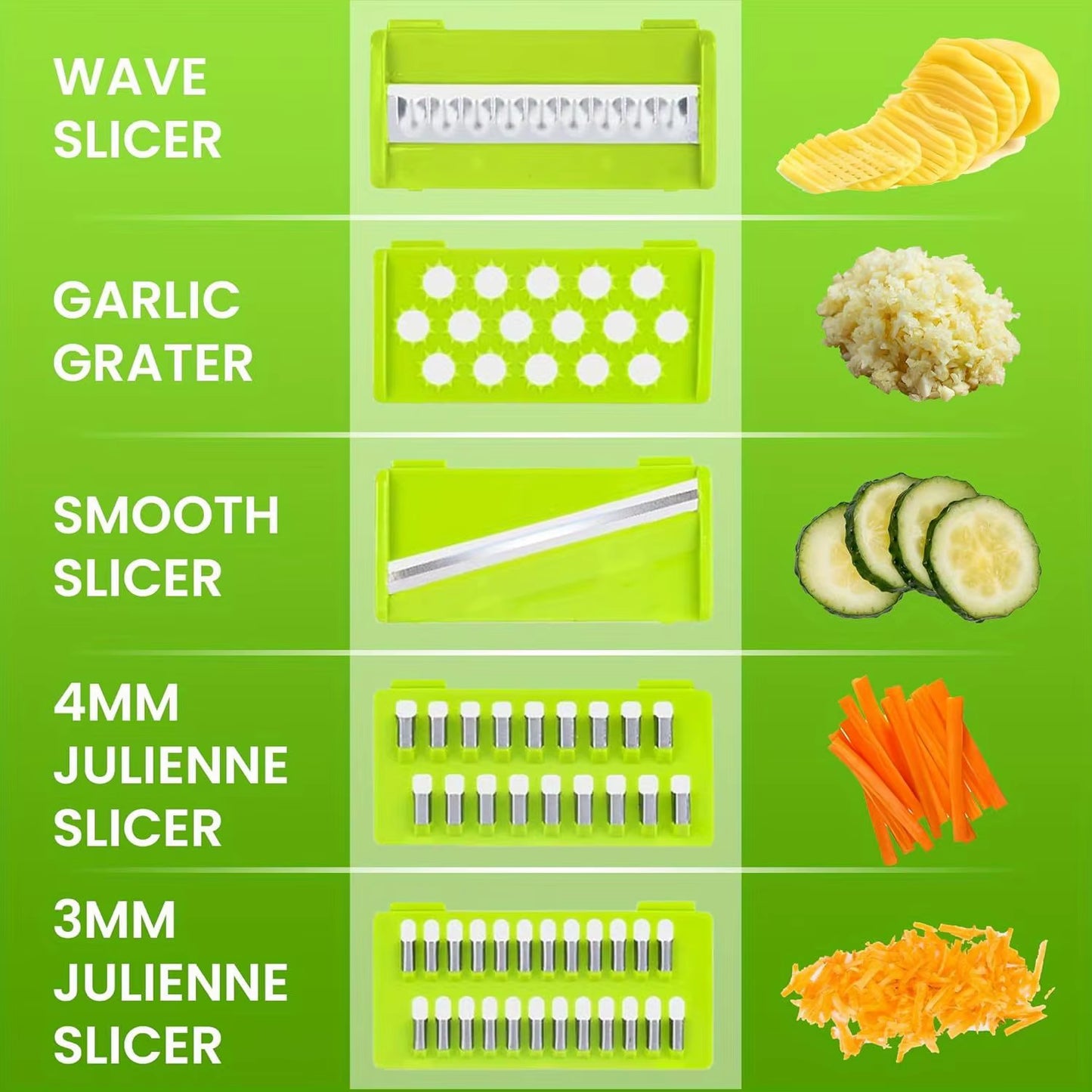 15-in-1 Vegetable Chopper & Slicer – Multi-Functional Fruit Cutter, Dicer & Garlic Chopper Kitchen Tool