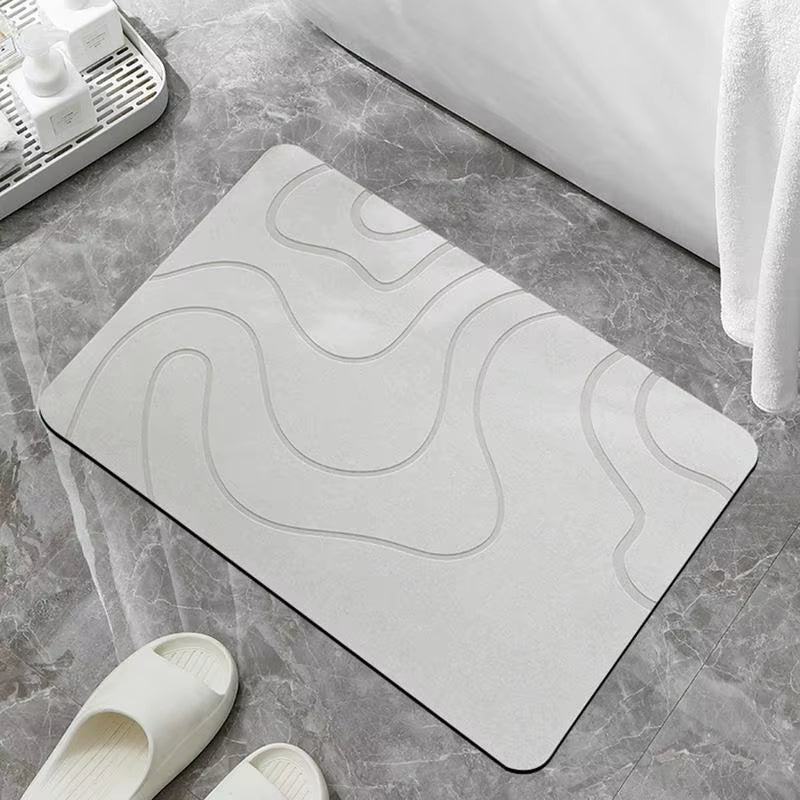 Quick-Dry Diatomite Bath Mat – Ultra Absorbent Non-Slip Bathroom Rug (40×60cm)