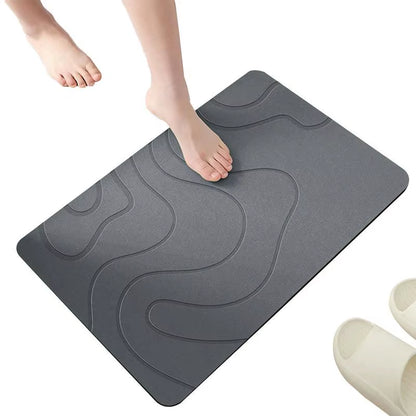 Quick-Dry Diatomite Bath Mat – Ultra Absorbent Non-Slip Bathroom Rug (40×60cm)