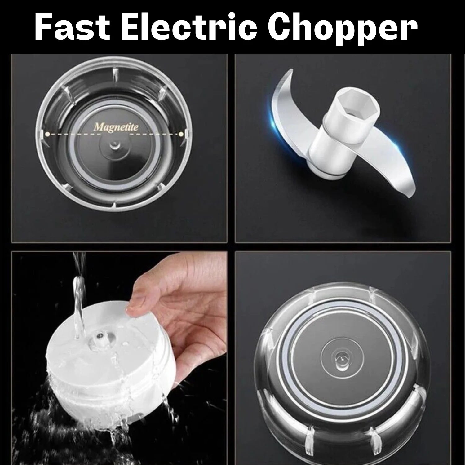 Electric Mini Food Chopper 300ML – USB Rechargeable Garlic, Onion & Meat Grinder (Portable One-Touch Processor)
