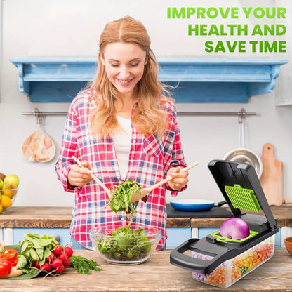 15-in-1 Vegetable Chopper & Slicer – Multi-Functional Fruit Cutter, Dicer & Garlic Chopper Kitchen Tool